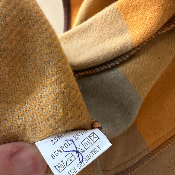 Women's soft Yellow/Gray/Brown Plaid Vest - Picture 6 of 8